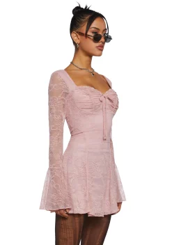 dELiA*s by Dolls Kill Dresses|Mini Dresses*Aura Points Lace Mini Dress - Pink