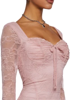dELiA*s by Dolls Kill Dresses|Mini Dresses*Aura Points Lace Mini Dress - Pink