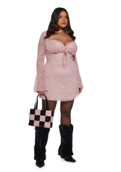 dELiA*s by Dolls Kill Dresses|Mini Dresses*Aura Points Lace Mini Dress - Pink