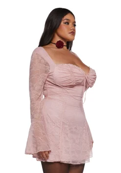 dELiA*s by Dolls Kill Dresses|Mini Dresses*Aura Points Lace Mini Dress - Pink