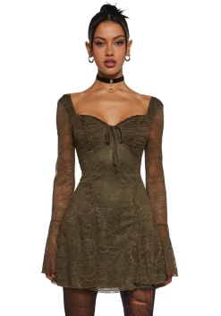 dELiA*s by Dolls Kill Dresses|Mini Dresses*Aura Points Lace Mini Dress - Green