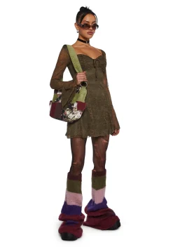 dELiA*s by Dolls Kill Dresses|Mini Dresses*Aura Points Lace Mini Dress - Green