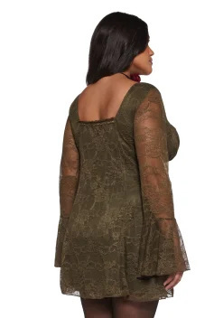 dELiA*s by Dolls Kill Dresses|Mini Dresses*Aura Points Lace Mini Dress - Green