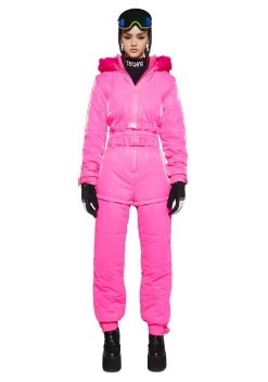 Club Exx Plus*Aurora Beam Liquid Velvet Snowsuit - Pink