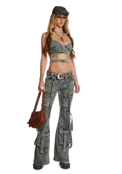 Generation Kiss Bottoms|Pants*Aurora Cargo Jeans