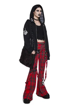 The Grave Girls Bottoms|Pants*Aurora Cargo Jeans - Plaid