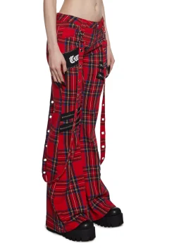 The Grave Girls Bottoms|Pants*Aurora Cargo Jeans - Plaid