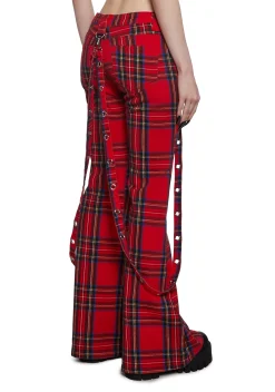 The Grave Girls Bottoms|Pants*Aurora Cargo Jeans - Plaid