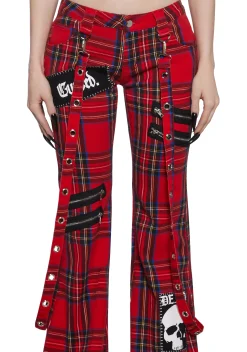 The Grave Girls Bottoms|Pants*Aurora Cargo Jeans - Plaid
