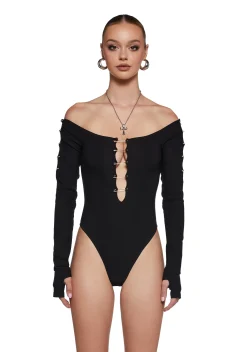 Current Mood Tops*Awestruck Thoughts Cutout Bodysuit