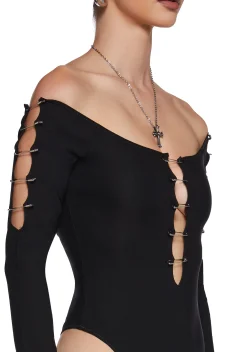 Current Mood Tops*Awestruck Thoughts Cutout Bodysuit