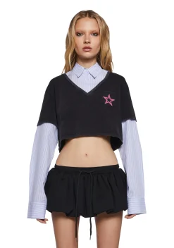 Generation Kiss Tops|Plus*Azure Graphic Long Sleeve Top