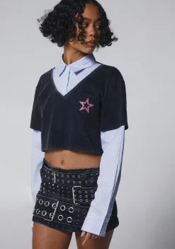 Generation Kiss Tops|Plus*Azure Graphic Long Sleeve Top