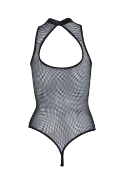 Club Exx Tops*Bad Luck Dragon Fishnet Bodysuit - Black
