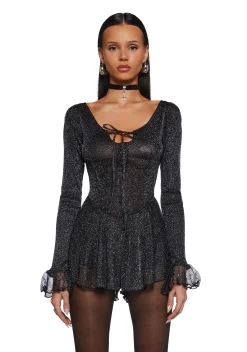 Current Mood Plus*Ball Drop Glitter Playsuit