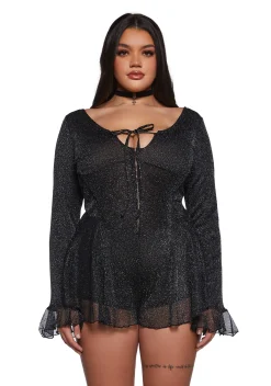 Current Mood Plus*Ball Drop Glitter Playsuit