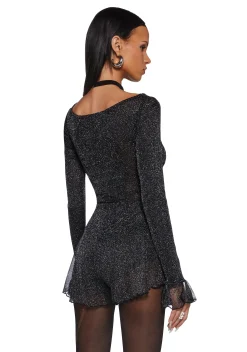 Current Mood Plus*Ball Drop Glitter Playsuit