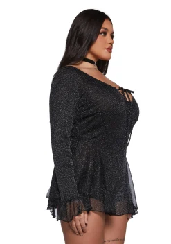Current Mood Plus*Ball Drop Glitter Playsuit