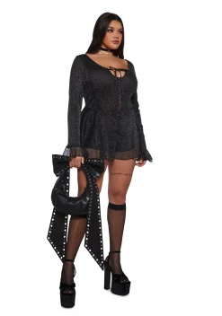 Current Mood Plus*Ball Drop Glitter Playsuit