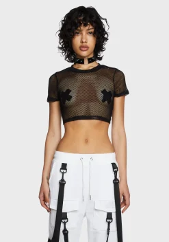 Club Exx Tops|Plus*Bass Boomin' Fishnet Top