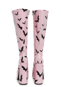 Trickz N' Treatz Boots*Bat Glam Gogo Boots