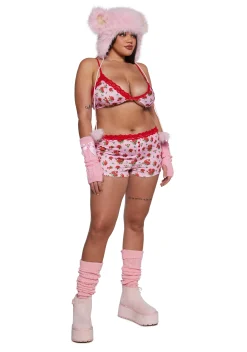 Sugar Thrillz Lingerie|Plus*Be Mine Tonight Knit Boyshorts