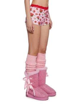 Sugar Thrillz Lingerie|Plus*Be Mine Tonight Knit Boyshorts