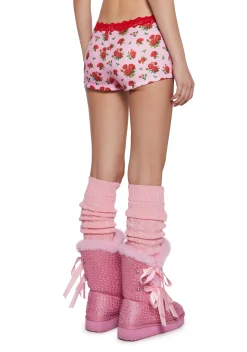Sugar Thrillz Lingerie|Plus*Be Mine Tonight Knit Boyshorts