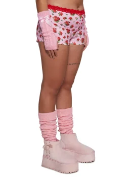 Sugar Thrillz Lingerie|Plus*Be Mine Tonight Knit Boyshorts