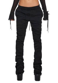 X_JNK USA Bottoms*Be On Your Way Fleece Pants - Black
