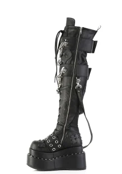 Demonia Boots*Bear-316 Knee High Buckle Boots