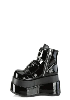 Demonia Boots*BEAR-104 Susperia Patent Platforms