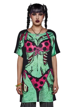 Trickz N' Treatz Tops|Plus*Beastly Babe Bikini Body Short Sleeve Tee