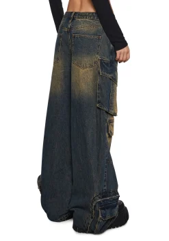 x_Machine Jeans Bottoms|Pants*Bending The Rules Cargo Jeans