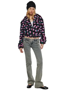 Sugar Thrillz Outerwear|Sweatshirts & Hoodies*Berry Smitten Hooded Sherpa Jacket