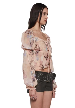 Current Mood Tops|Plus*Beside Me Chiffon Blouse