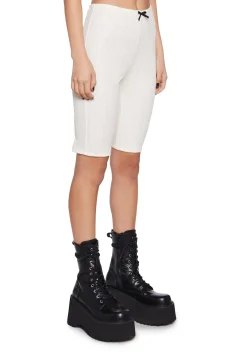 x_Blue Blush Bottoms|Shorts*Best Bet Pointelle Biker Shorts