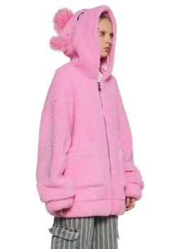 dELiA*s by Dolls Kill Outerwear|Sweatshirts & Hoodies*Best In Show Hooded Sherpa Jacket