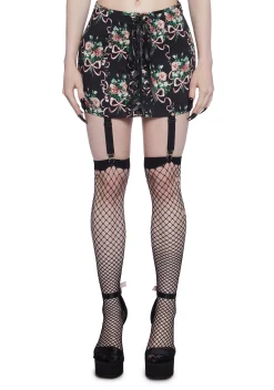 Widow Bottoms|Skirts*Bewitched Bloom Mini Skirt