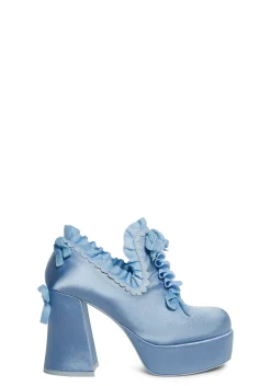 Trickz N' Treatz Platforms|Sandals*Bisou Baby Platform Heels - Blue
