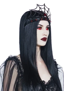 x_PTLHZ Hair Accessories*Black Widow Reign Crown