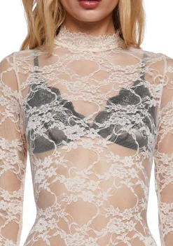 Current Mood Dresses|Mini Dresses*Blank Spaces Sheer Mini Dress - Ivory