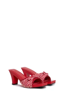 Sugar Thrillz Sandals*Bless Your Heart Heeled Sandals - Red