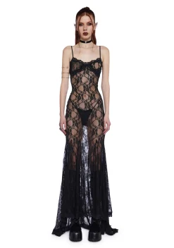 Widow Dresses*Blind Intuition Maxi Dress - Black