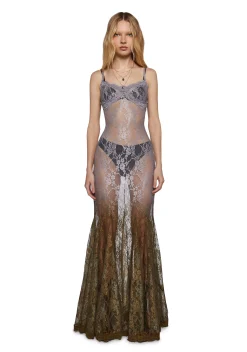 Current Mood Dresses|Plus*Blind Intuition Maxi Dress - Gray