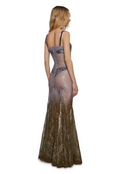 Current Mood Dresses|Plus*Blind Intuition Maxi Dress - Gray