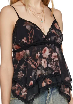 Current Mood Tops*Blissed Sunset Floral Top