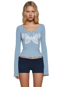 dELiA*s by Dolls Kill Tops|Plus*Blog Entry Butterfly Top