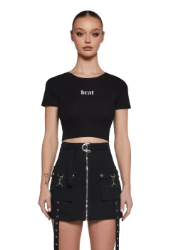Poster Grl Tops|Plus*Blunt Brat Graphic Tee