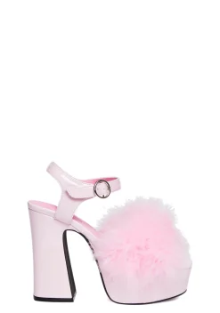 Sugar Thrillz Platforms|Heels*Blushin' N' Crushin' Marabou Heels